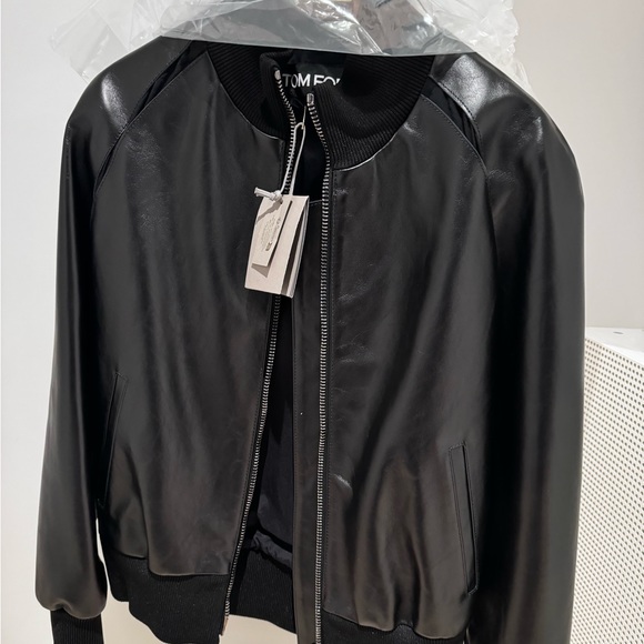 Tom Ford Matte Calf Leather Bomber Jacket - 34 / XS - NWT - Picture 1 of 8